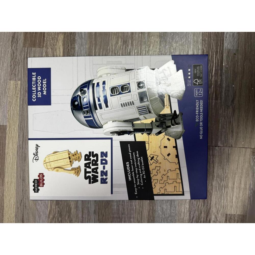 star wars r2-d2 3d wood model kit incredibuilds loot crate exclusive diy puzzle